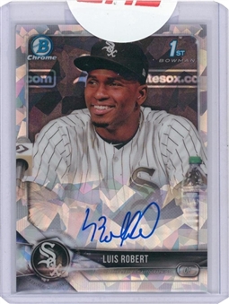 2018 Bowman Chrome Atomic Refractors #CPALR Luis Robert Signed Rookie Card (#095/100) – Topps Seal